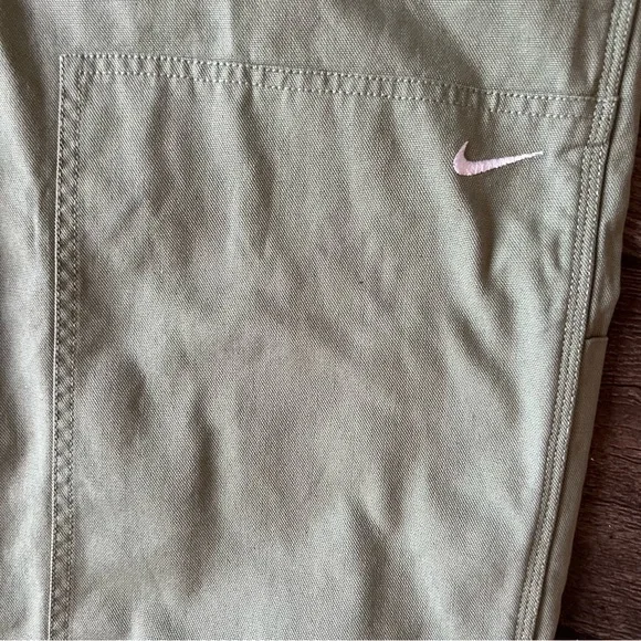 Nike Men's Life Double Knee Panel Pants Loose Fit Green Waist 34 DQ5179-386 NEW